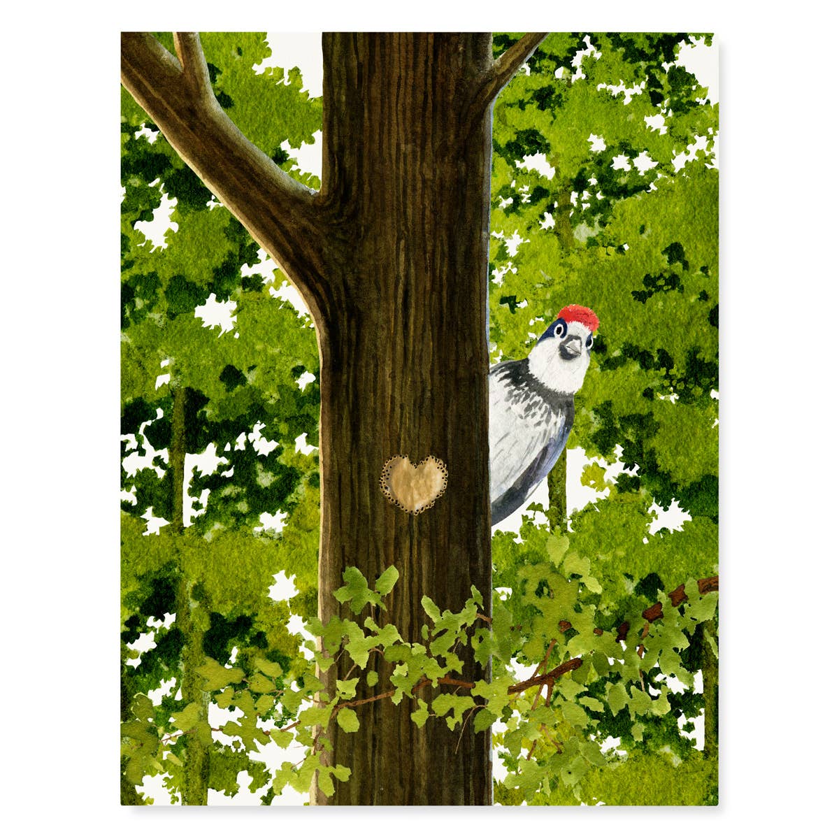 Felix Doolittle - Love Peck - Love & Friendship Greeting Cards - Woodpecker