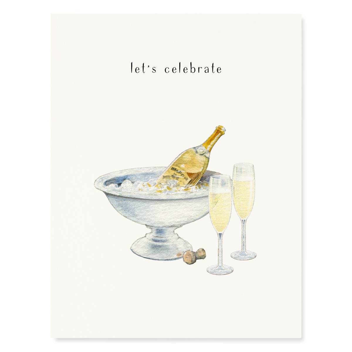 Felix Doolittle - Champagne and Flutes - Celebration Card
