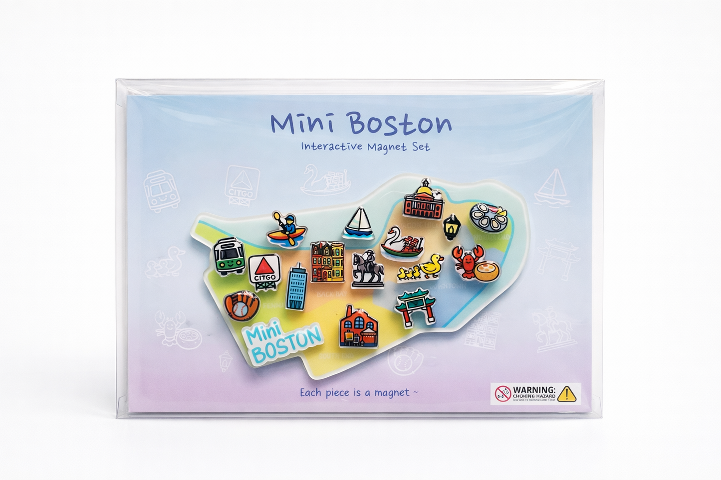 anyangART Studio - Mini Boston Interactive Fridge Magnet Set (Updated packagin)