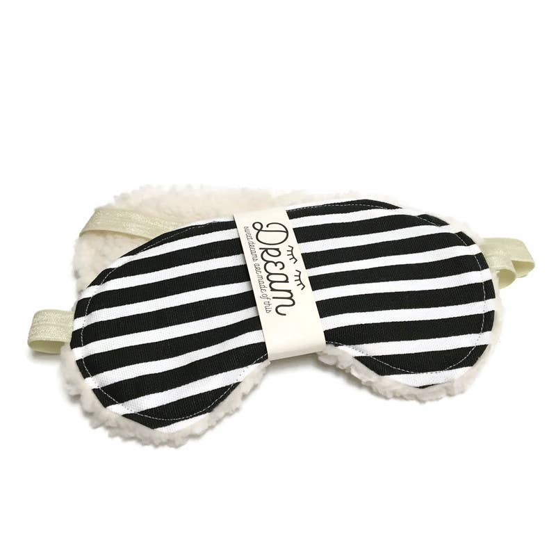 Little Man - Sleep Masks Black and White Stripe Sweet Dreams  Sleep Mask