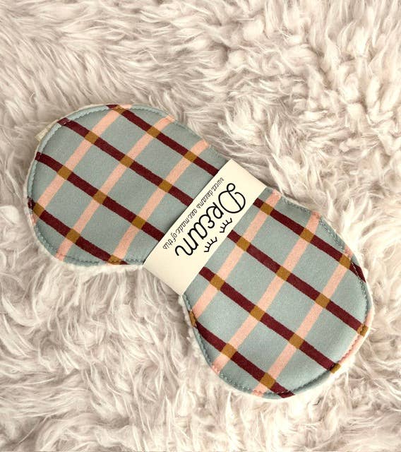 Little Man - Sleep Mask / Cornflower Plaid