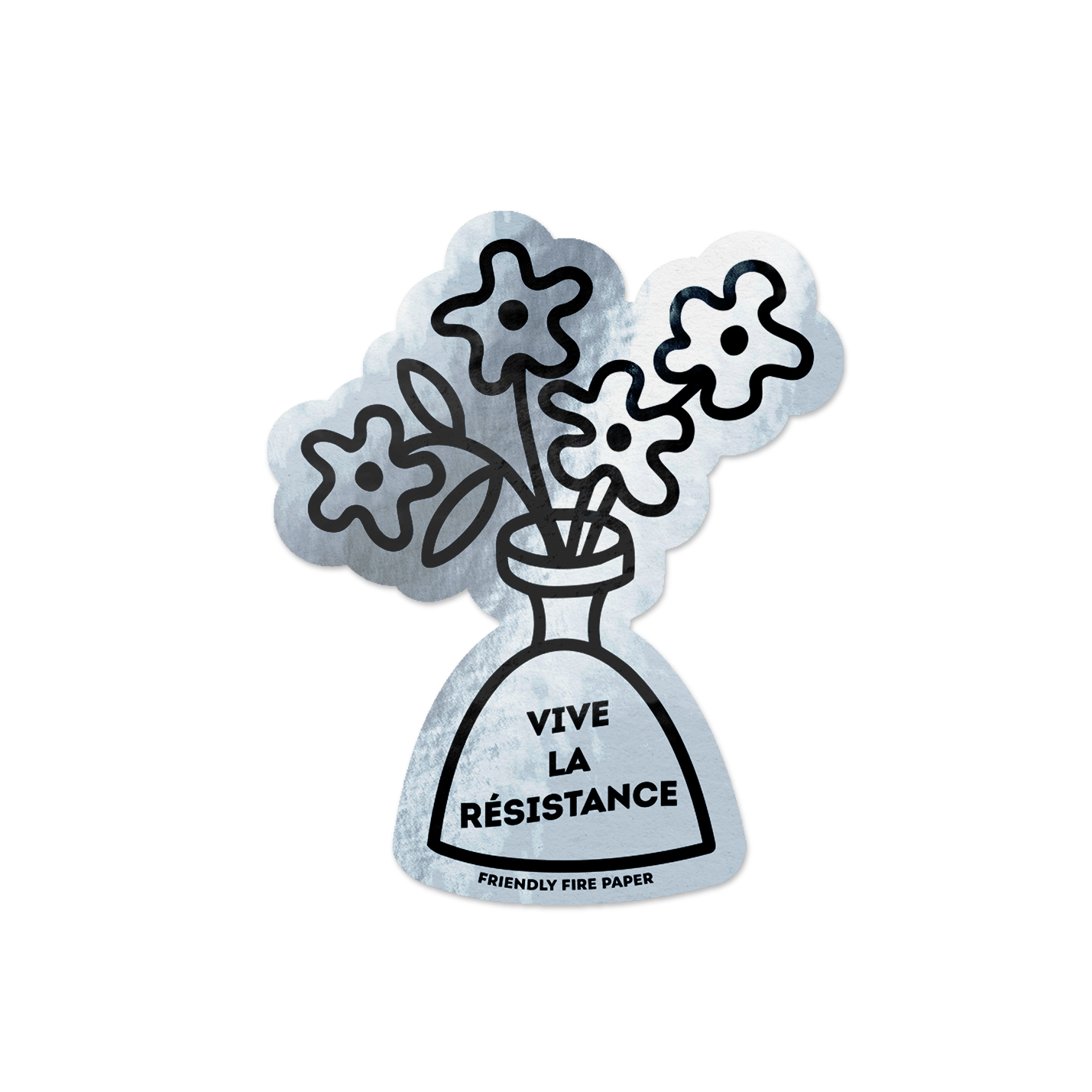 Friendly Fire Paper - Vive La Résistance | Holographic Vinyl Sticker