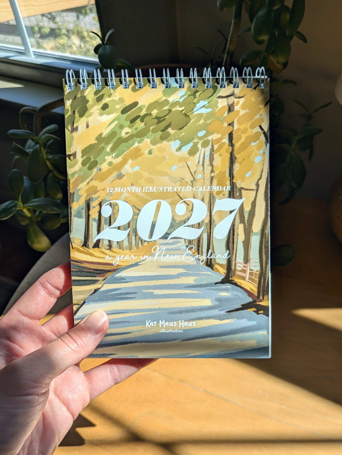 Kat Maus Haus Illustration - 2027 Desk Calendar: "A Year in New England"