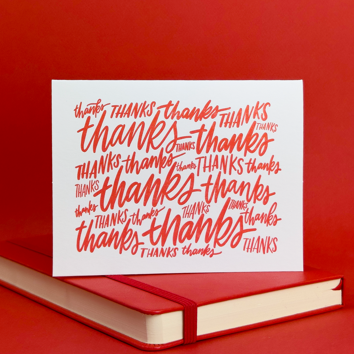 Friendly Fire Paper - All the Thanks | Hand Lettered Letterpress Card