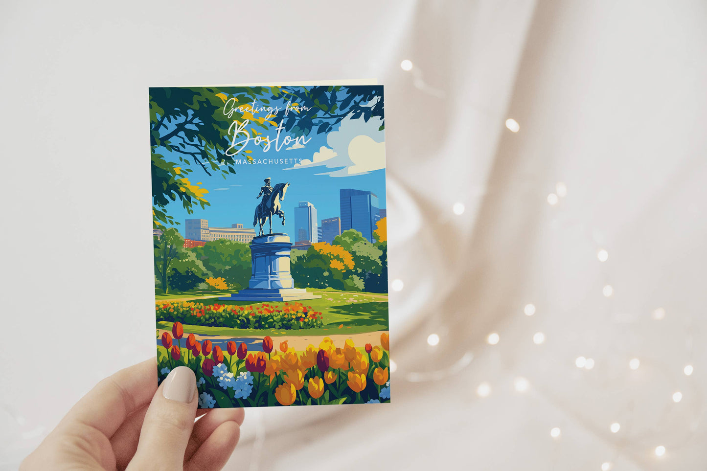 anyangART Studio - Boston Greeting Card | Boston Public Garden