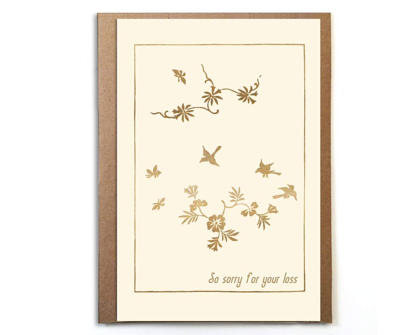 A Zillion Dollars - Elegant Sympathy Card; So Sorry For Your Loss; Not Foil