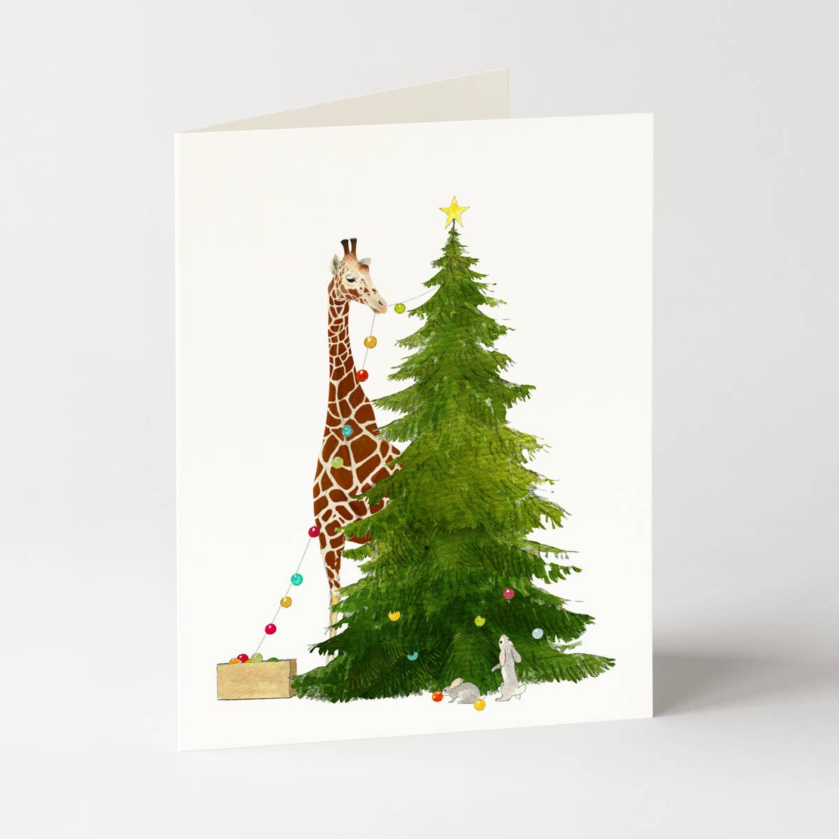 Felix Doolittle - Star Trimmer - Holiday Christmas Cards - Giraffes