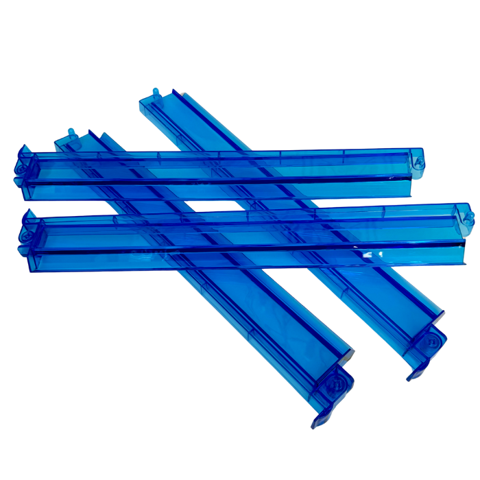 Mahjong Studios - Mahjong Rack and Pusher Set of 4 - Multi Colors Blue Purple Red Green Clear