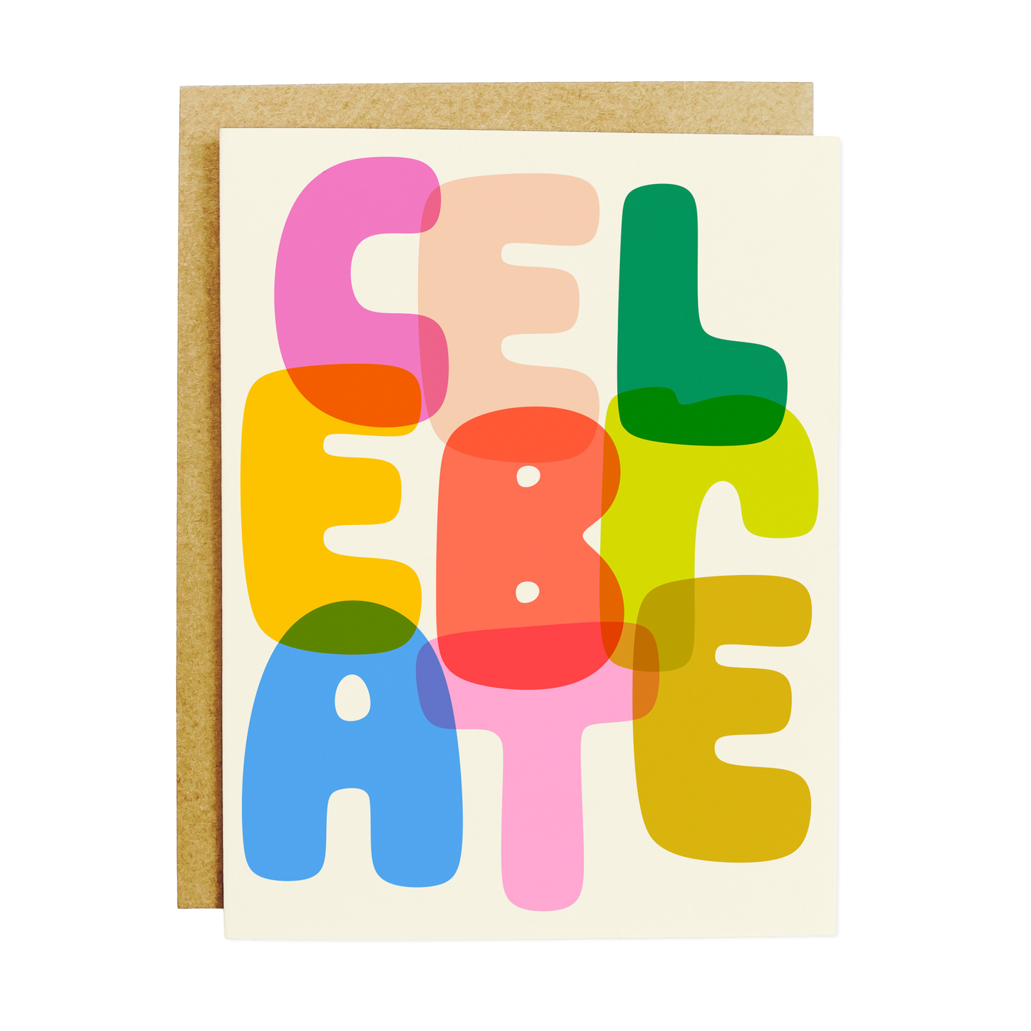 KANDS.CO - Rainbow Celebrate Greeting Card - Colorful Celebration Card A2 Size