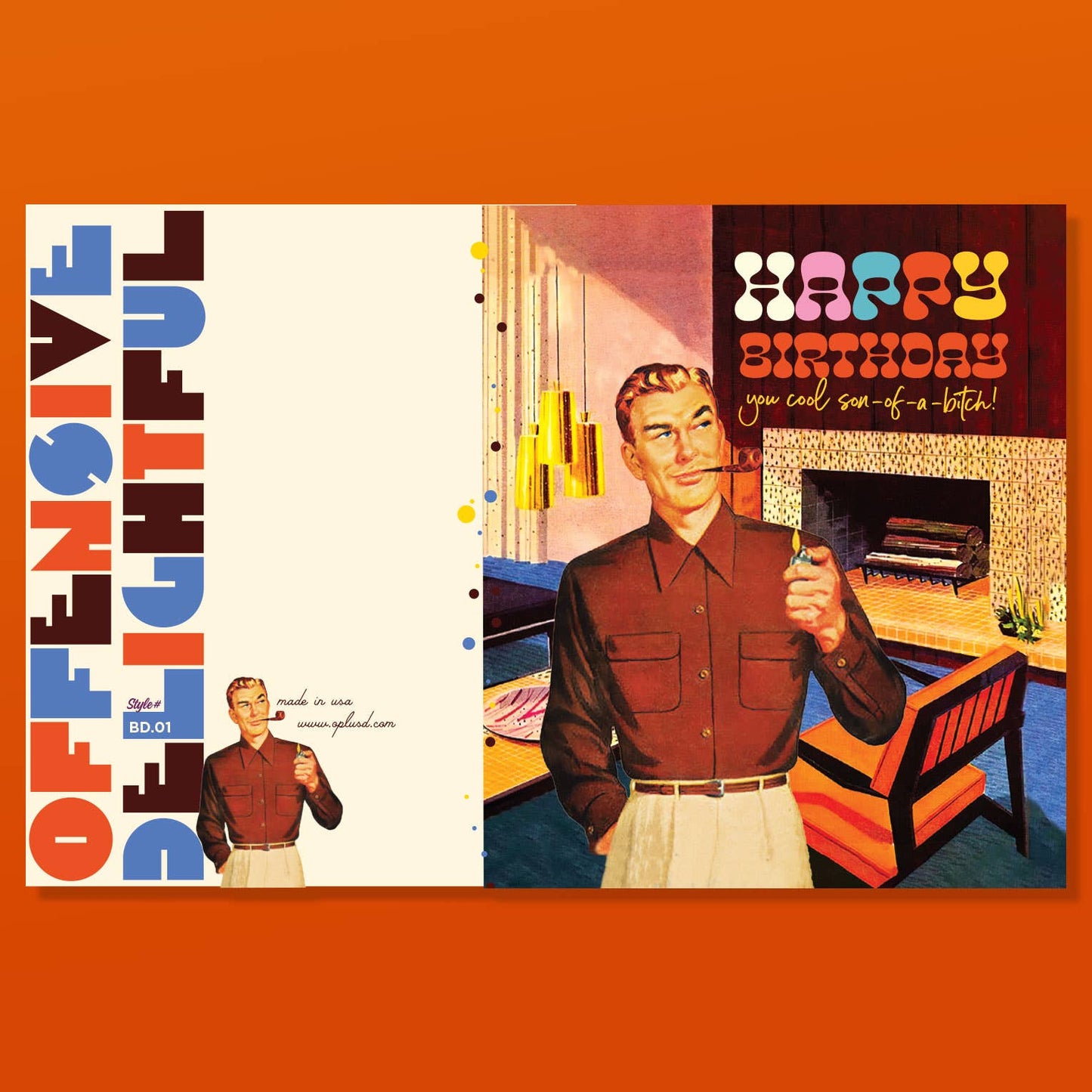 offensivedelightful - MIDCENTURY SOB BIRTHDAY card