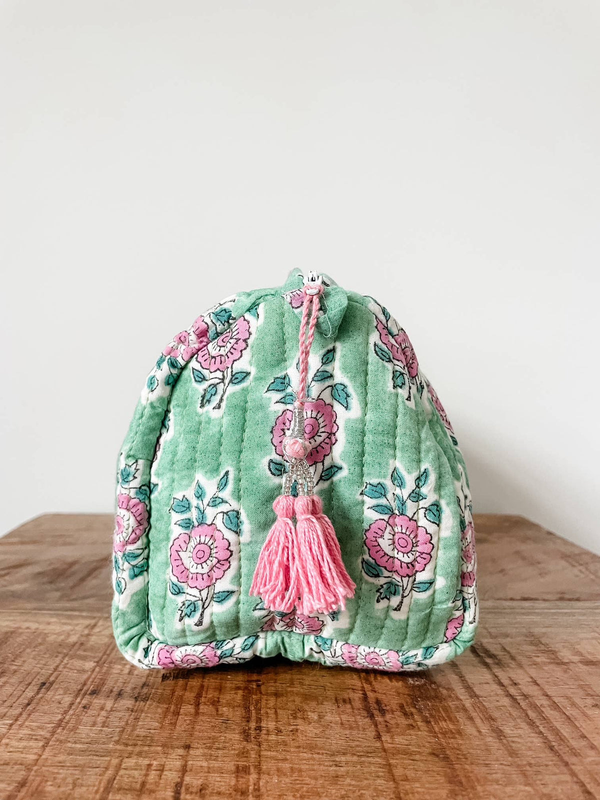 Kalyana Textiles - Fern Green Block Print Pouch