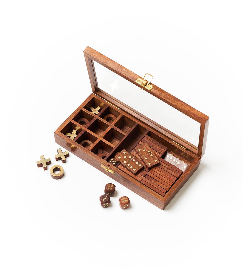 Matr Boomie Fair Trade - Rosewood 3-in-1 Game Set