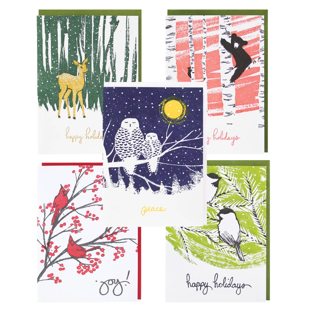 Smudge Ink - Winter Animals Note Card Set (e.b. goodale)