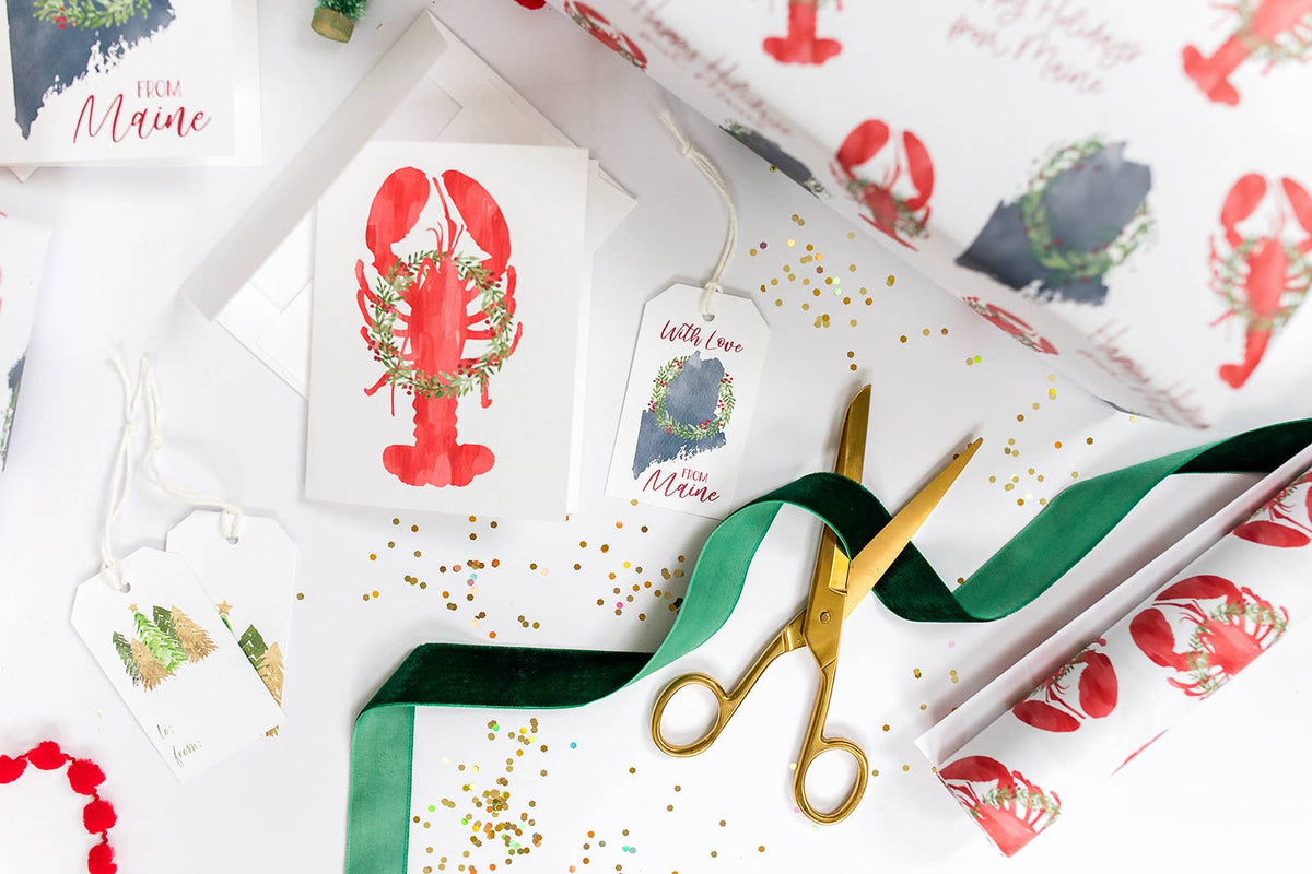 Gert & Co - Holiday Lobster Greeting Card | Coastal Christmas Card