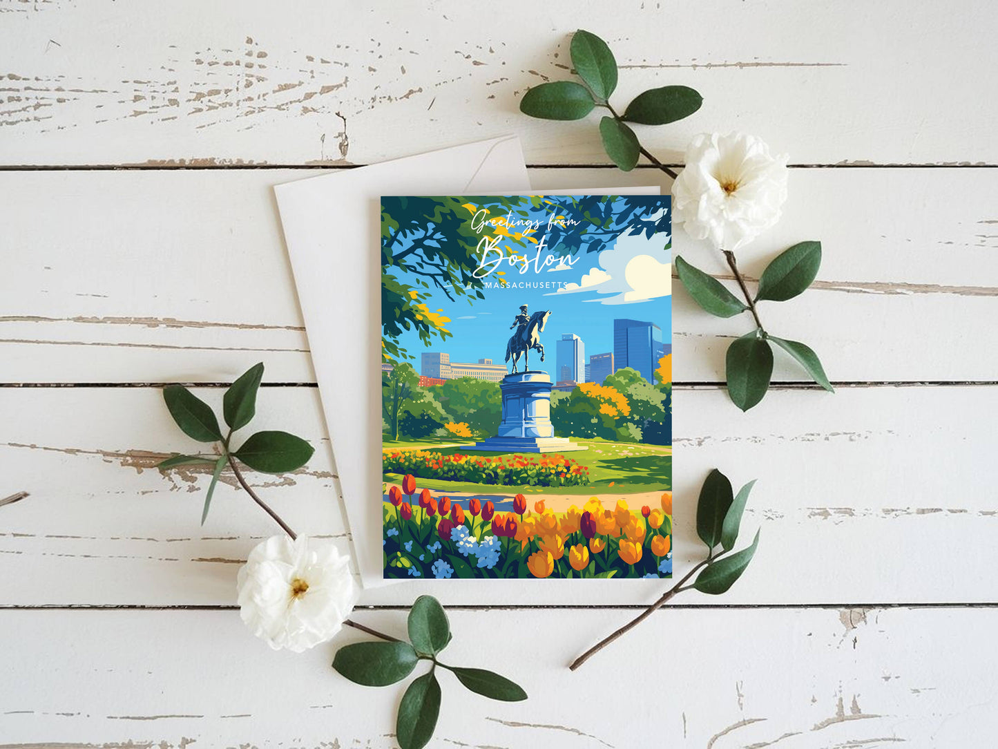 anyangART Studio - Boston Greeting Card | Boston Public Garden