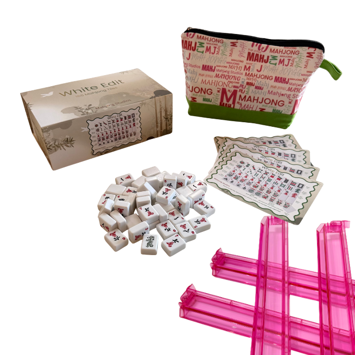 Mahjong Studios - White Edit American Mahjong Tile Set Bundle (with Blanks)