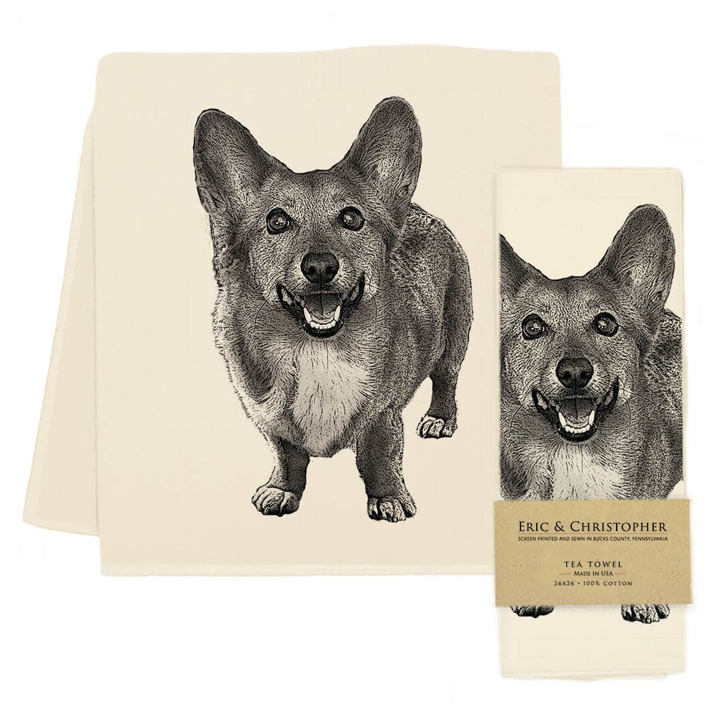 Eric & Christopher - Corgi Tea Towel