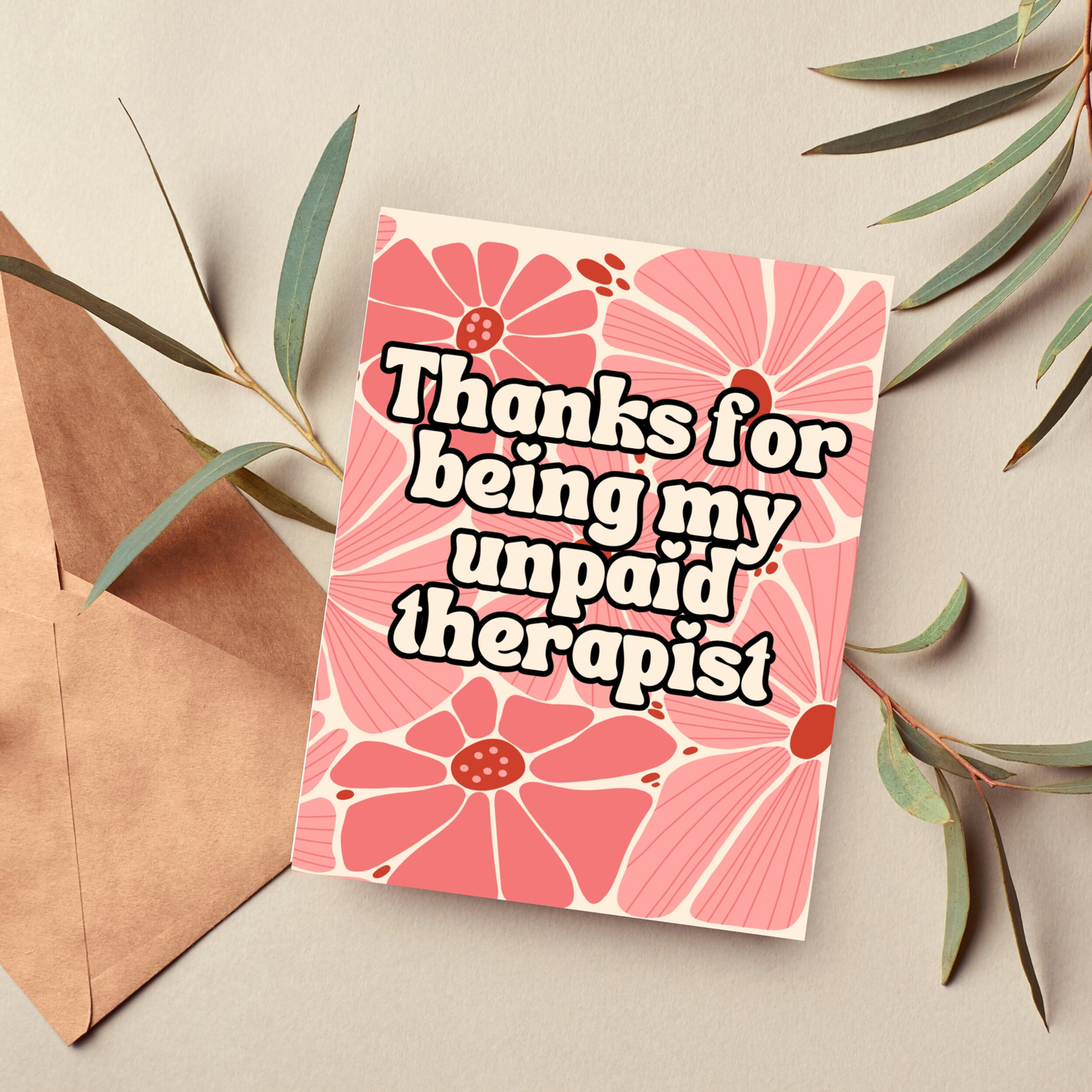 As Told By Ellie - Funny Thank You Card for Friend, Thanks Card for Friend