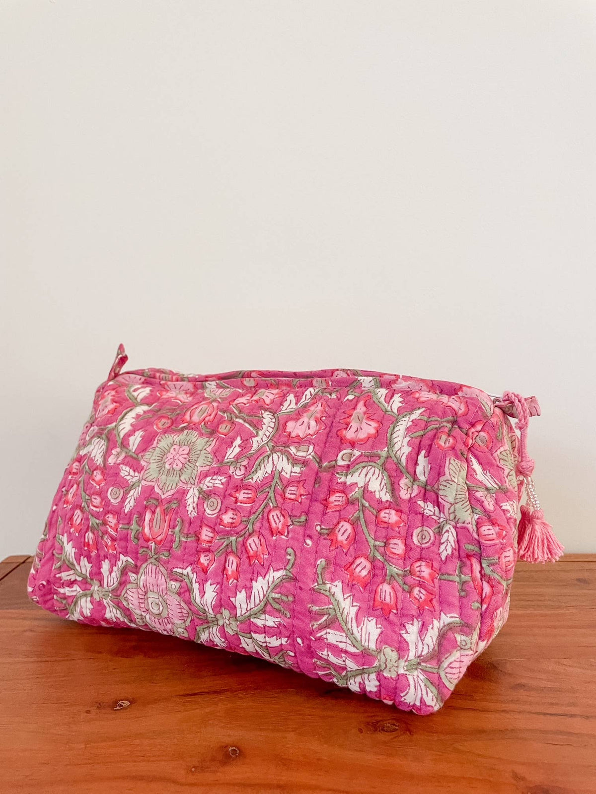 Kalyana Textiles - Magenta Block Print Pouch