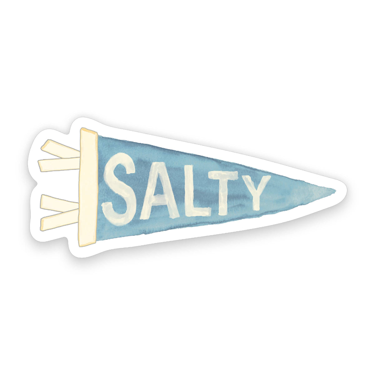 Gert & Co - Salty Pennant Sticker | Coastal Pennant Sticker | 3" x 1.3"