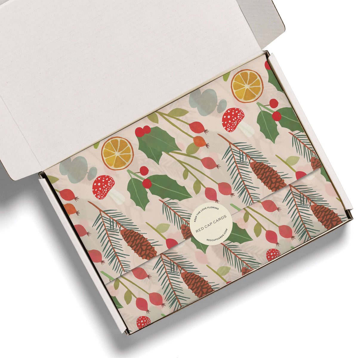 Red Cap Cards - Holiday Greens tissue paper