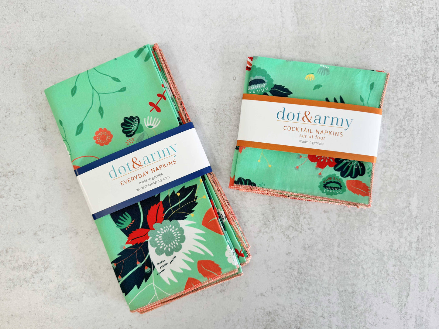 Dot and Army - Flowers in the Meadow Cloth Napkins, set of four