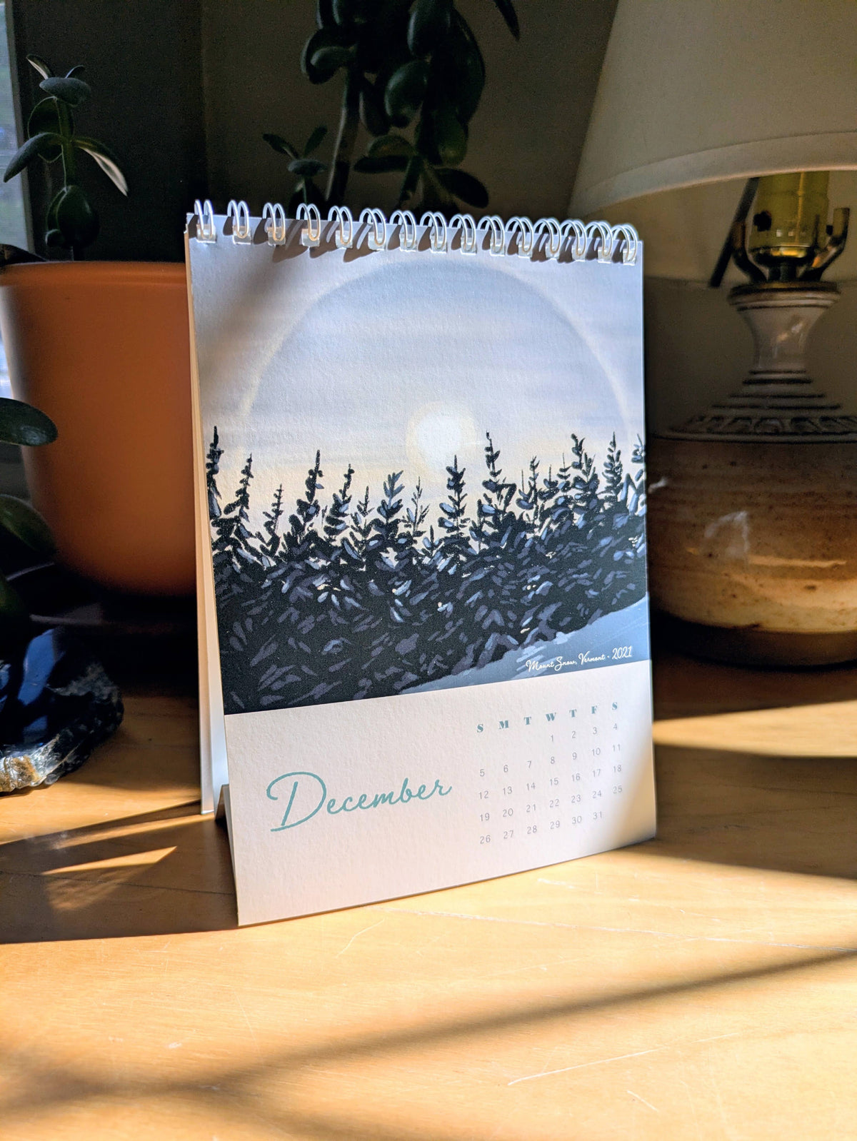 Kat Maus Haus Illustration - 2027 Desk Calendar: "A Year in New England"
