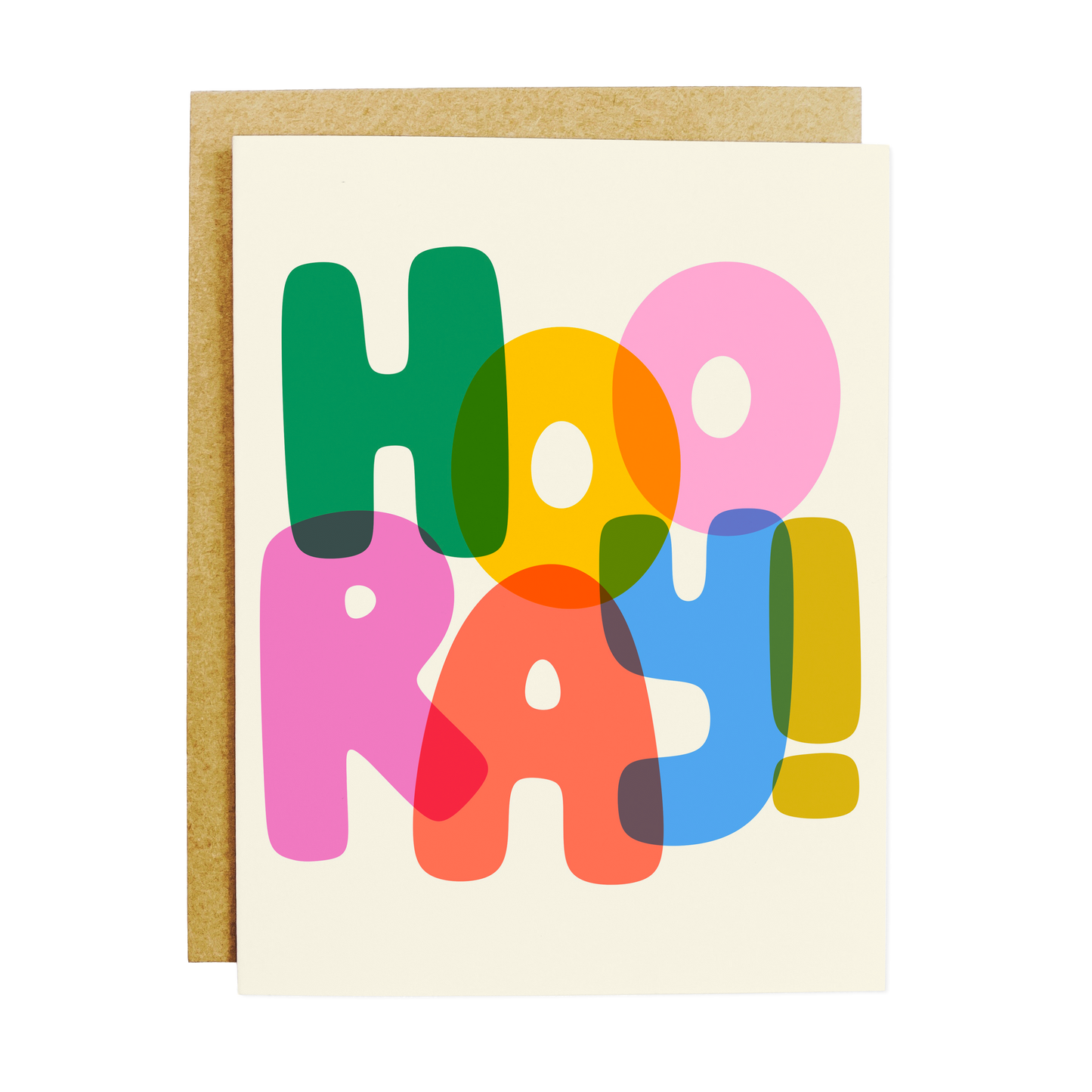 KANDS.CO - Rainbow Hooray Greeting Card - Celebration & Birthday Card Size A2