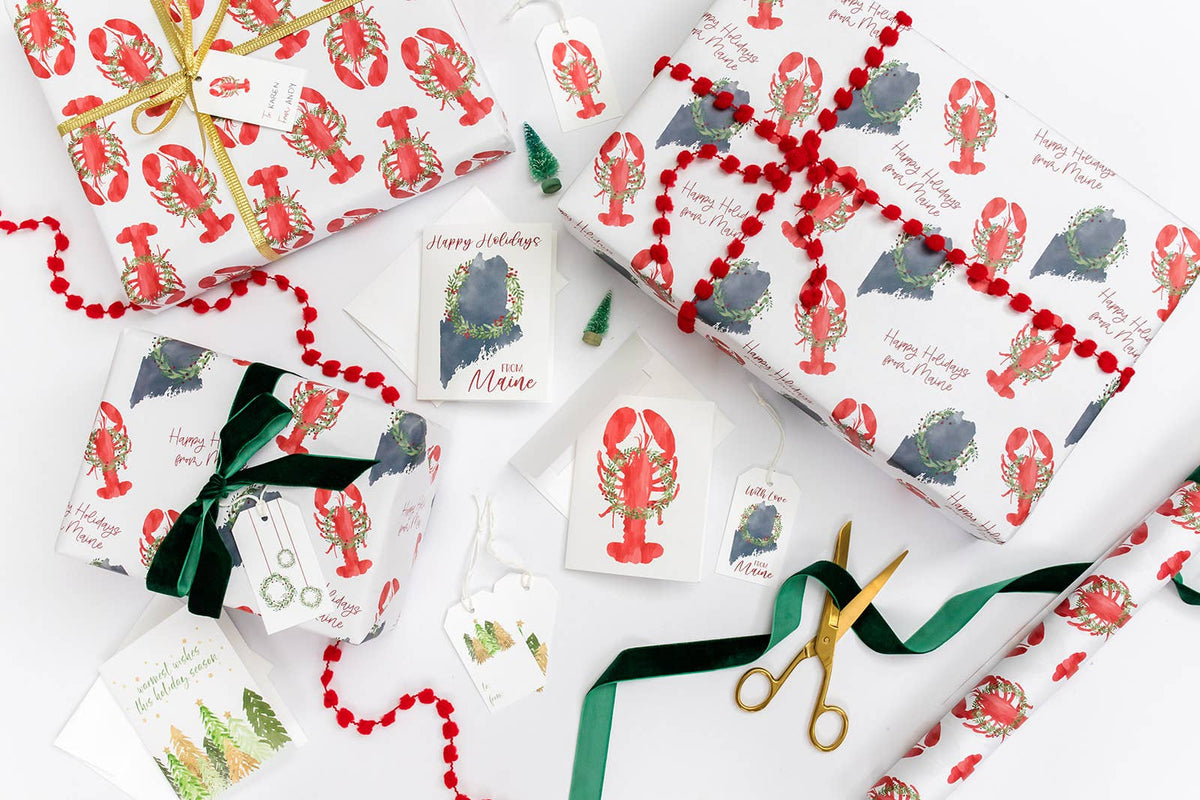 Gert & Co - Holiday Lobster Greeting Card | Coastal Christmas Card