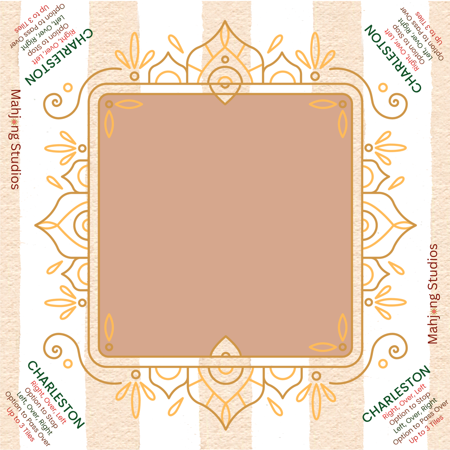 Mahjong Studios - Ivory Coast Mahjong Mat - 33 x 33 - Ships Rolled