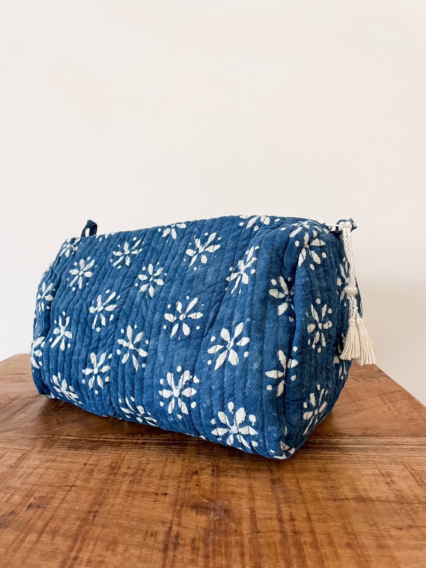 Kalyana Textiles - Natural Indigo Block Print Pouch