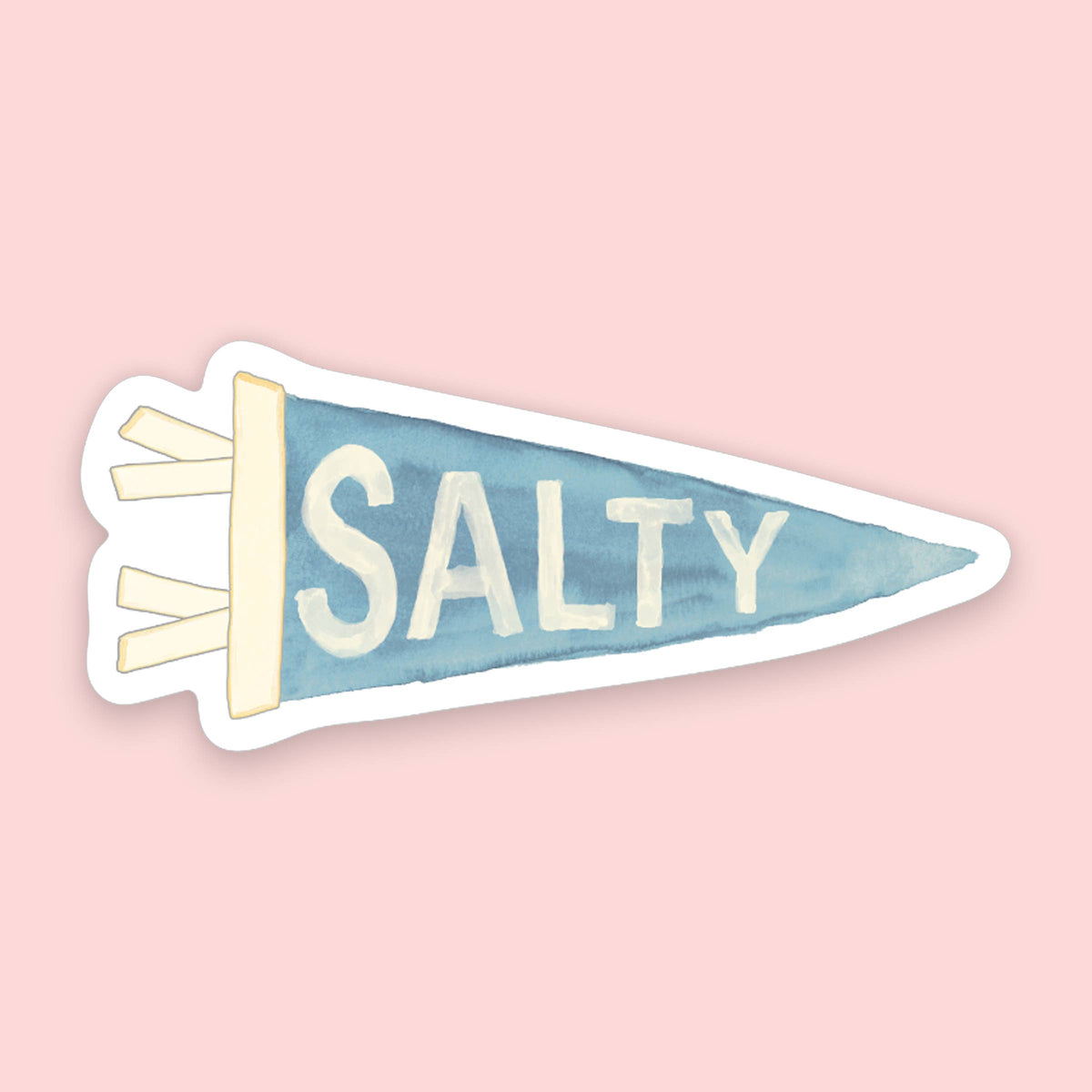 Gert & Co - Salty Pennant Sticker | Coastal Pennant Sticker | 3" x 1.3"