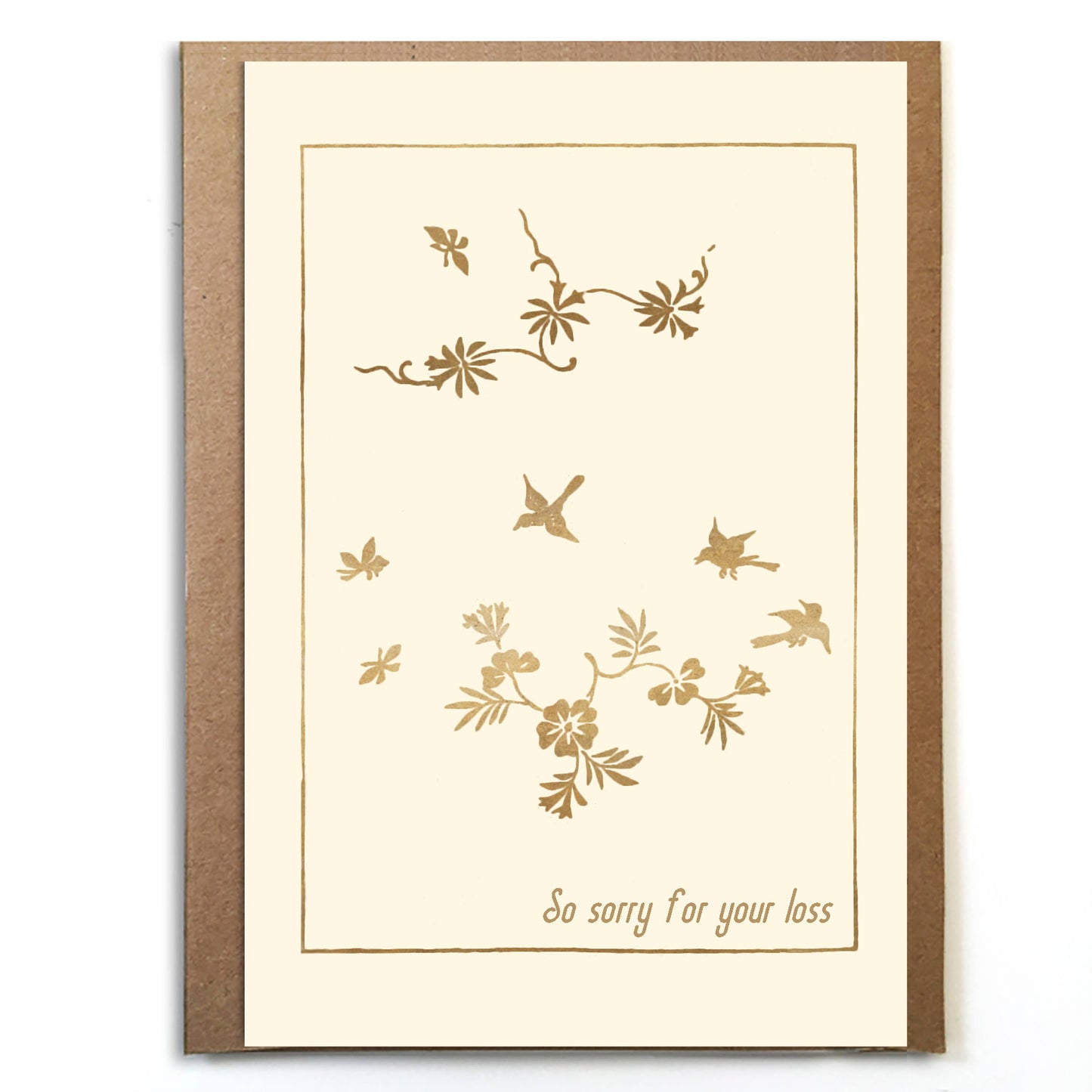 A Zillion Dollars - Elegant Sympathy Card; So Sorry For Your Loss; Not Foil