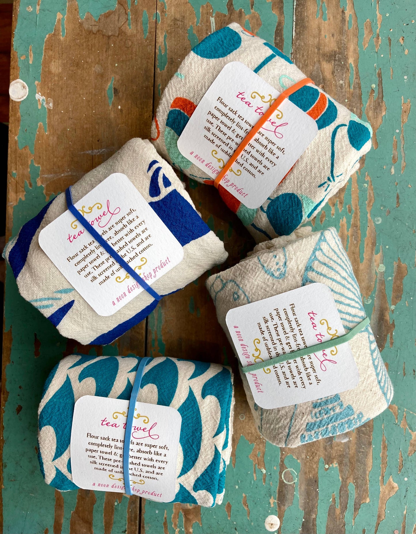 noon designs - Shells Tea Towel