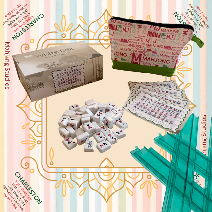 Mahjong Studios - White Edit American Mahjong Tile Set Bundle (with Blanks)