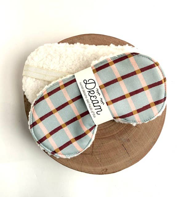 Little Man - Sleep Mask / Cornflower Plaid