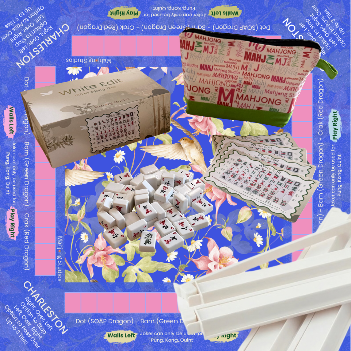 Mahjong Studios - White Edit American Mahjong Tile Set Bundle (with Blanks)